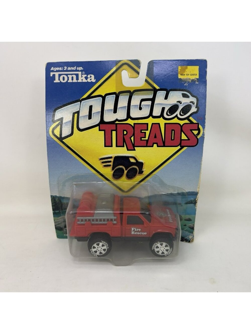 Vintage Tonka Tough Treads Fire Rescue Chevy Truck Red